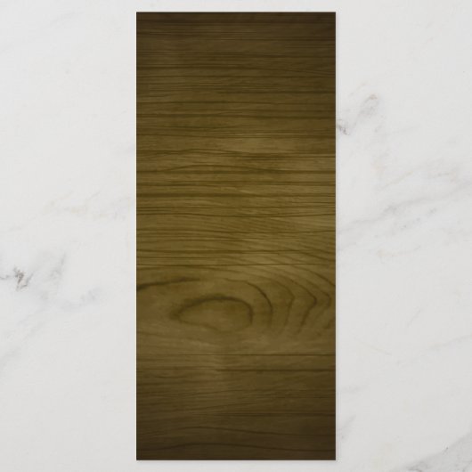 "Welcome and Thanks" Rustic Reception Guest Card プログラム (裏面)