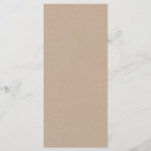 "Welcome and Thanks" Rustic Reception Guest Card プログラム (裏面)