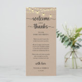 "Welcome and Thanks" Rustic Reception Guest Card プログラム (スタンド正面)