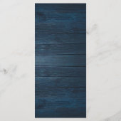 "Welcome and Thanks" Rustic Reception Guest Card プログラム (裏面)