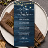 "Welcome and Thanks" Rustic Reception Guest Card プログラム