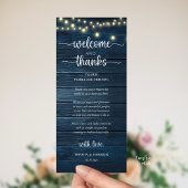 "Welcome and Thanks" Rustic Reception Guest Card プログラム
