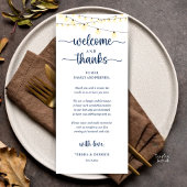 "Welcome and Thanks" Rustic Reception Guest Card プログラム