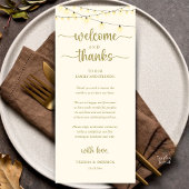 "Welcome and Thanks" Rustic Reception Guest Card プログラム