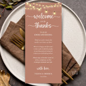 "Welcome and Thanks" Rustic Reception Guest Card プログラム