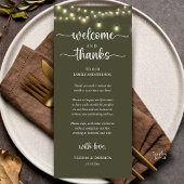 "Welcome and Thanks" Rustic Reception Guest Card プログラム