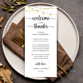 "Welcome and Thanks" Rustic Reception Guest Card プログラム