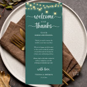 "Welcome and Thanks" Rustic Reception Guest Card プログラム