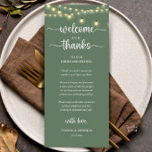 "Welcome and Thanks" Rustic Reception Guest Card プログラム