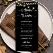 "Welcome and Thanks" Rustic Reception Guest Card プログラム
