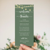 "Welcome and Thanks" Rustic Reception Guest Card プログラム