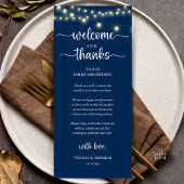 "Welcome and Thanks" Rustic Reception Guest Card プログラム