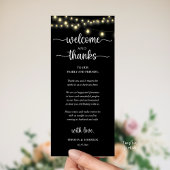 "Welcome and Thanks" Rustic Reception Guest Card プログラム