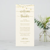 "Welcome and Thanks" Rustic Reception Guest Card プログラム (スタンド正面)