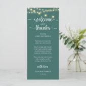 "Welcome and Thanks" Rustic Reception Guest Card プログラム (スタンド正面)
