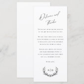 Welcome and Thanks Wedding Day Guest Message Card メニュー (正面/裏面)