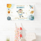 Welcome Around the Sun Space Photo First Birthday 横断幕 (インサイチュ)