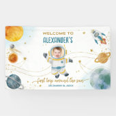 Welcome Around the Sun Space Photo First Birthday 横断幕 (横)