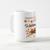 Welcome Autumn – バイリンガルMagデザイン コーヒーマグカップ (正面左)