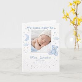 Welcome Baby Birth Announcement Photo Card カード