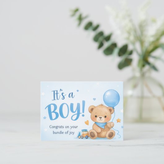 Welcome Baby Boy – A Bundle of Joy ノートカード (スタンド正面)