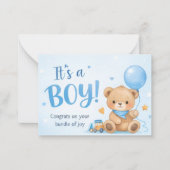 Welcome Baby Boy – A Bundle of Joy ノートカード (正面)