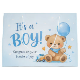 Welcome Baby Boy – A Bundle of Joy Gift Bag ラージペーパーバッグ