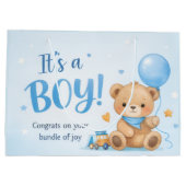 Welcome Baby Boy – A Bundle of Joy Gift Bag ラージペーパーバッグ (裏面)