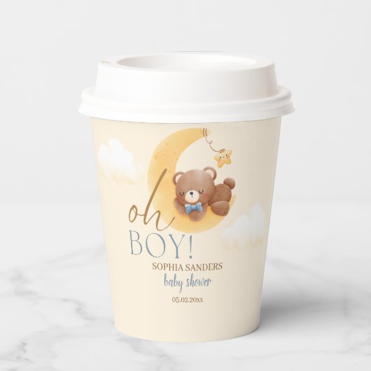 Welcome Baby Boy! Teddy Bear Party 紙コップ (裏面)