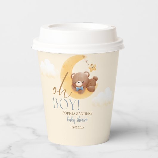 Welcome Baby Boy! Teddy Bear Party 紙コップ (正面)