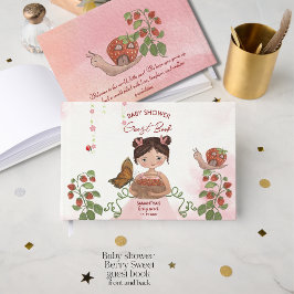 Welcome Baby Girl Guest Book - Pink Strawberry  ゲストブック