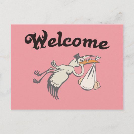 welcome Baby Rose 案内ポストカード (正面)