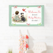 Welcome Baby Shower | Baby and Puppy Dog 横断幕 (インサイチュ)