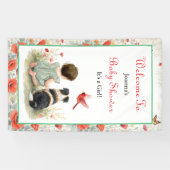 Welcome Baby Shower | Baby and Puppy Dog 横断幕 (横)