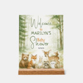 Welcome Baby Shower Baby Animals アクリルサイン (正面)