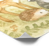 Welcome Baby Shower Baby Animals ポスター (角)