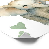 Welcome Baby Shower Baby Animals ポスター (角)