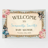 Welcome Baby Shower Banner Vintage Alice 横断幕 (横)
