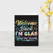 Welcome Back I’m Glad You’re Here First Day Of Sch カード (黄色い花)