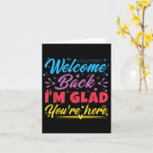 Welcome Back I’m Glad You’re Here First Day Of Sch カード (黄色い花)