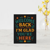 Welcome Back I’m Glad You’re Here Positive Quote  カード (黄色い花)