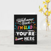 Welcome Back Im Glad Youre Here  カード (黄色い花)