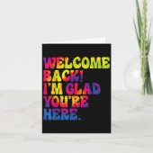 Welcome Back Im Glad Youre Here Fun Back To School カード (正面)