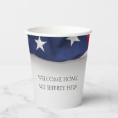 Welcome Back Military Hero USA Flag Party 紙コップ (正面)