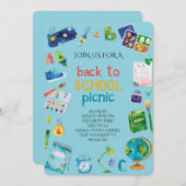 Welcome Back School Picnic 招待状 (正面/裏面)