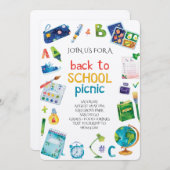 Welcome Back School Picnic 招待状 (正面/裏面)