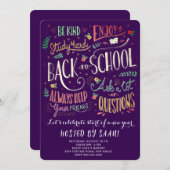 Welcome Back School Picnic 招待状 (正面/裏面)