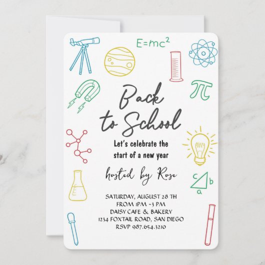 Welcome Back School Picnic 招待状 (正面)