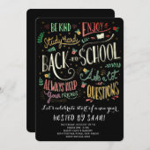 Welcome Back School Picnic 招待状 (正面/裏面)