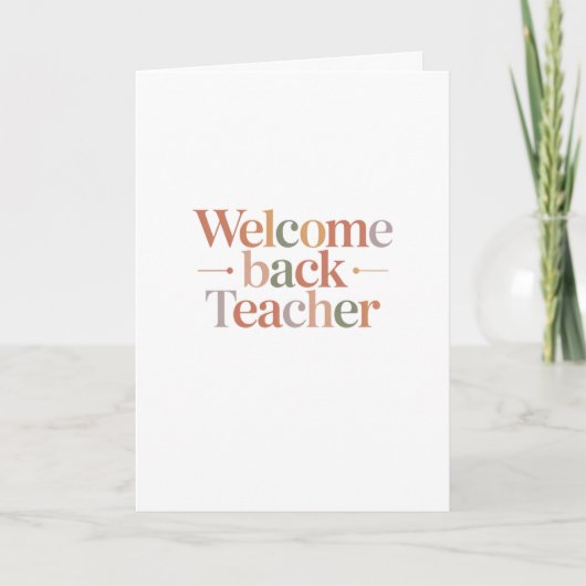 Welcome Back Teacher カード (正面)